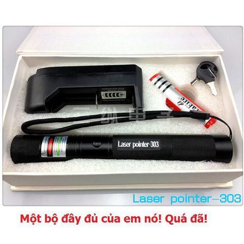 Đèn LAZE Xanh Siêu Mạnh 303 - Đèn Laser Chiếu Sáng Tối Đa 350lm, Thiết Kế Gọn Nhẹ, Chống Nước, Dành Cho Kỹ Sư, Phượt Thủ