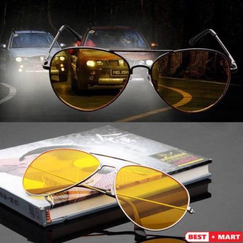 Kính Đi Đêm Thời Trang Chống Tia UV - Kính Nhìn Xuyên Đêm Dành Cho Phượt Thủ - Chất Liệu Thép Không Rỉ, Phong Cách Năng Động
