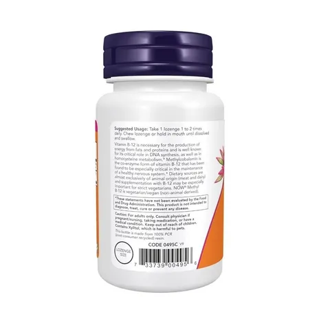 NOW Foods Methyl B-12 1000 mcg – Viên Ngậm Dưới Lưỡi Hỗ Trợ Thần Kinh & Tạo Máu 592672