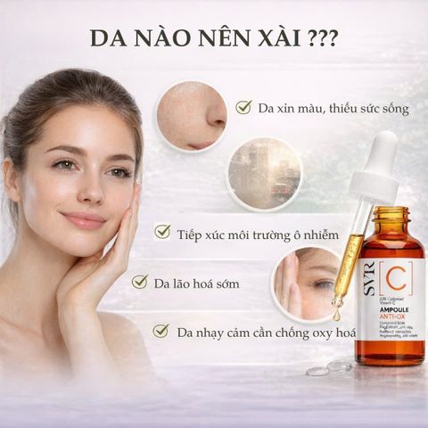 SVR C Ampoule Anti-Ox Serum - Tinh Chất Vitamin C Chống Oxy Hóa & Sáng Da Cho Làn Da Khỏe Mạnh - 30ml