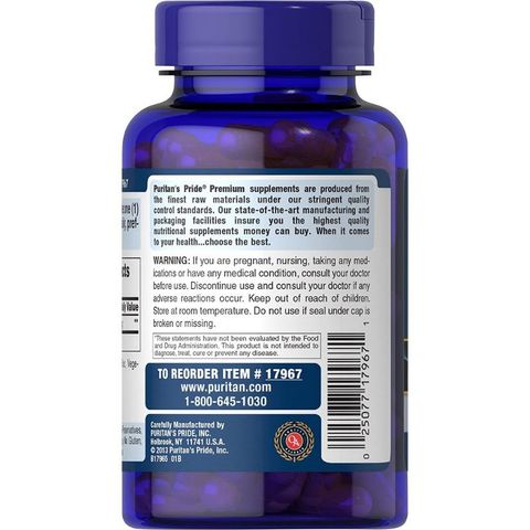 Viên uống Alpha Lipoic Acid Puritan’s Pride - Hỗ trợ trẻ hóa, làm sáng da, giảm nám, giúp trí nhớ,