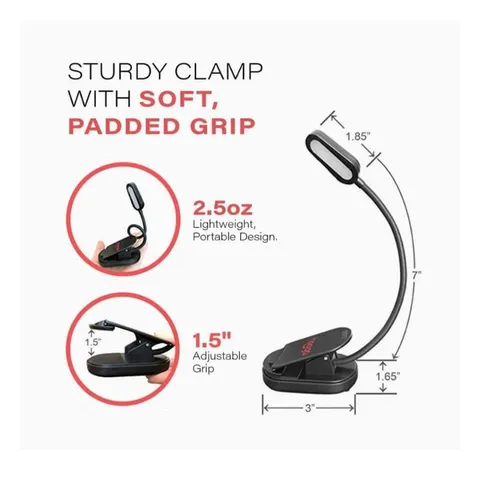 [Hàng xuất Mỹ] Đèn LED đọc sách ánh sáng hổ phách, chặn ánh sáng xanh và thân thiện với giấc ngủ 596589