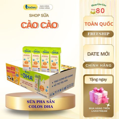 Sữa Dinh Dưỡng Colos DHA+ Pha Sẵn - Tăng Cường Trí Não, Phát Triển Chiều Cao, Hương Vị Tự Nhiên, Hỗ Trợ Đề Kháng, Dưỡng Chất Cao Cấp