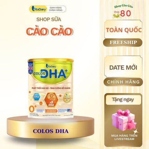 Sữa bột Colos DHA+ 800g - Phát triển trí não, miễn dịch khỏe với Lactium và ColosIgG 24h nhập khẩu Mỹ
