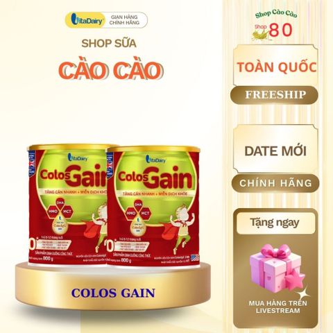 Sữa công thức Colos Gain 800g - Tăng Cân Nhanh, Cải Thiện Miễn Dịch, Hàng Chính Hãng VitaDairy