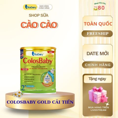 Combo 3-5 Sữa bột ColosBaby Gold 800g - Dinh dưỡng hoàn hảo cho trẻ, hỗ trợ phát triển chiều cao và sức đề kháng, vị thanh nhạt