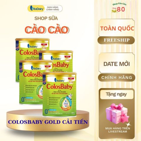 Combo 3-5 Sữa bột ColosBaby Gold 800g - Dinh dưỡng hoàn hảo cho trẻ, hỗ trợ phát triển chiều cao và sức đề kháng, vị thanh nhạt