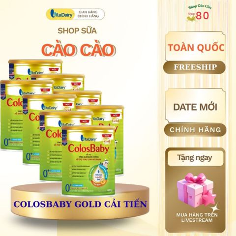 Combo 3-5 Sữa bột ColosBaby Gold 800g - Dinh dưỡng hoàn hảo cho trẻ, hỗ trợ phát triển chiều cao và sức đề kháng, vị thanh nhạt