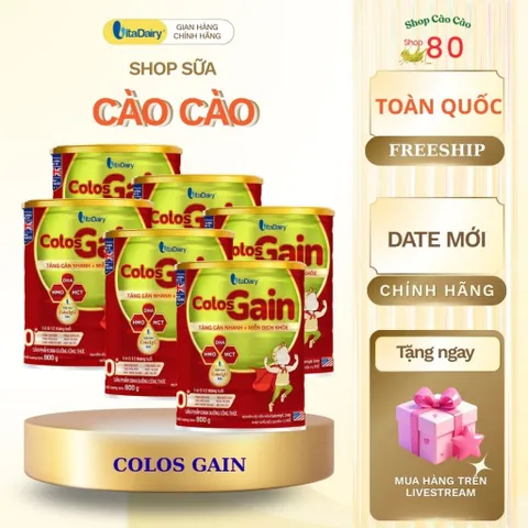 Sữa công thức Colos Gain 800g - Tăng Cân Nhanh, Cải Thiện Miễn Dịch, Hàng Chính Hãng VitaDairy