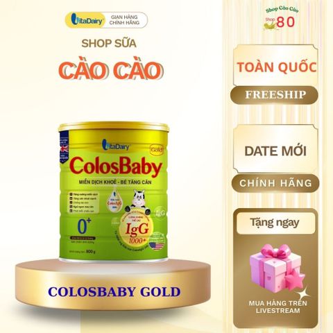 Sữa Bột Colosbaby Gold 800g Combo 3-5 Lon - Tăng Cường Miễn Dịch, Giúp Bé Lên Cân và Phát Triển Khỏe Mạnh