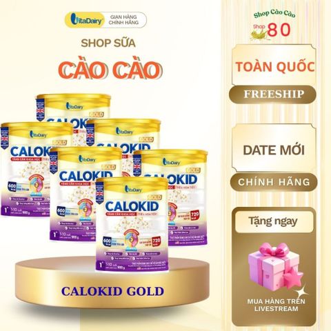 Sữa Bột Calokid Gold L900g - Hỗ Trợ Tăng Cân, Cải Thiện Miễn Dịch Cho Bé - Dinh Dưỡng Toàn Diện, Tiêu Hóa Tốt