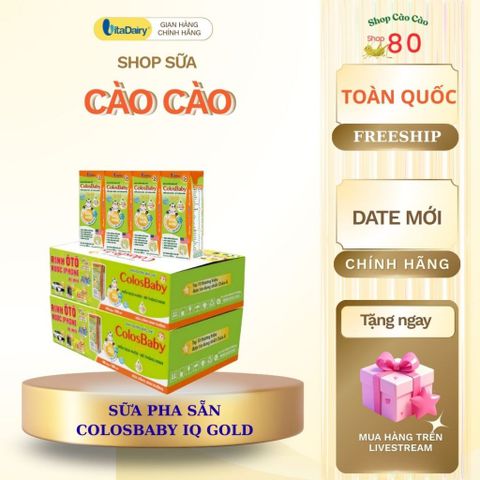 Sữa Dinh Dưỡng Colosbaby IQ Gold Pha Sẵn - Tăng Cường Miễn Dịch, Phát Triển Trí Não, Tăng Cân Khỏe Mạnh Cho Bé 250ml