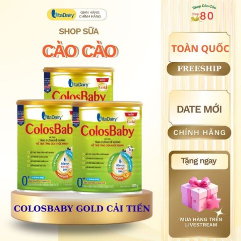 COMBO 6-12 Sữa Bột ColosBaby Gold 800g - Tăng Cường Đề Kháng, Phát Triển Chiều Cao, Giúp Tiêu Hóa Tốt - Dinh Dưỡng Cho Trẻ Em