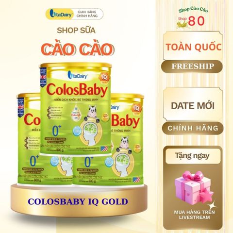 Sữa Bột Colosbaby IQ Gold 800g - Phát Triển Trí Não, Tăng Cường Miễn Dịch, Tăng Cân Khỏe Mạnh Cho Bé 6-12 Tháng
