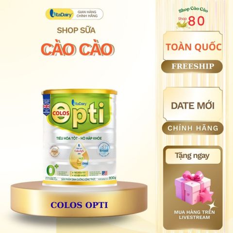 Colos Opti 0+ 800g - Sữa Công Thức Tăng Cường Miễn Dịch, Tiêu Hóa, Phát Triển Trí Não cho Trẻ Em - Sữa Non ColosIgG 24h