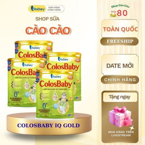 Sữa Bột Colosbaby IQ Gold 800g - Phát Triển Trí Não, Tăng Cường Miễn Dịch, Tăng Cân Khỏe Mạnh Cho Bé 6-12 Tháng