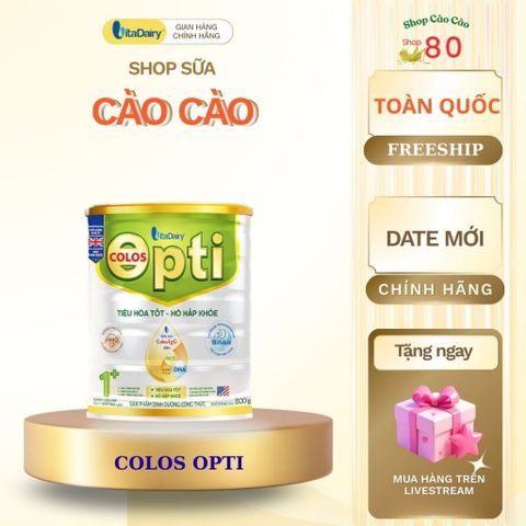 Colos Opti 0+ 800g - Sữa Công Thức Tăng Cường Miễn Dịch, Tiêu Hóa, Phát Triển Trí Não cho Trẻ Em - Sữa Non ColosIgG 24h