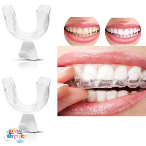 Khay Làm Trắng Răng Silicone Cực Mềm 4 Miếng - Bảo Vệ Răng Khi Ngủ, Phòng Ngừa Mài Răng, Chăm Sóc Răng Miệng Tại Nhà