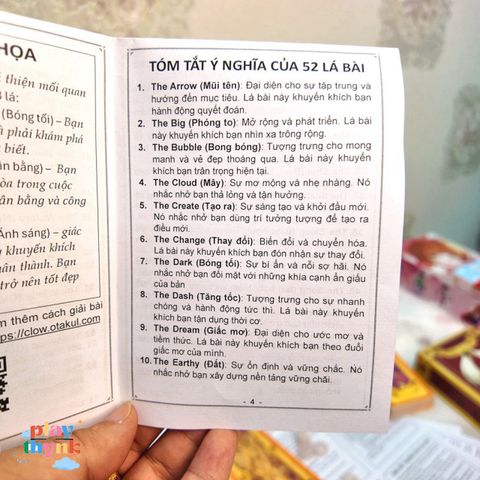 Tờ Hướng Dẫn Giải Bài Clow Sakura Đơn Giản - In A4 Chất Lượng, Phương Pháp Trải Bài Dễ Dàng Cho Người Mới Bắt Đầu