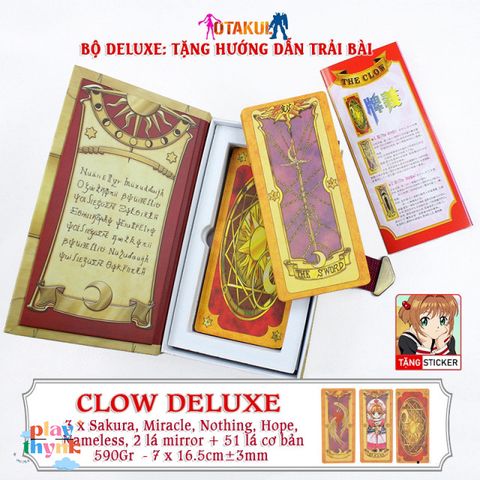 Bộ Bài Clow Deluxe - Thẻ Bài Phép Thuật Cardcaptor Sakura - Quà Tặng Fan Anime Sang Trọng