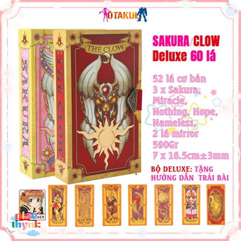 Bộ Bài Clow Deluxe - Thẻ Bài Phép Thuật Cardcaptor Sakura - Quà Tặng Fan Anime Sang Trọng