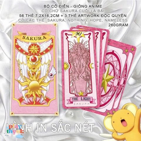 Bộ Bài Tarot Clow Và Sakura Classic - 56 Lá Bài Nghệ Thuật Manga Anime, Kích Thước 7.2x16cm, Quà Tặng Độc Đáo