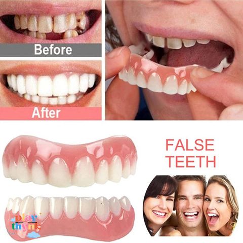 Răng Giả Silicon Dán Hàm Trên và Dưới - Nụ Cười Tỏa Sáng, An Toàn và Dễ Dàng Sử Dụng