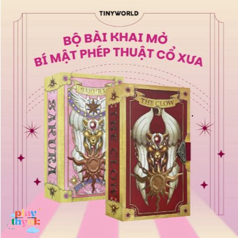 Bộ Bài The Clow Sakura - 52 Lá Bài Nghệ Thuật Huyền Bí, Kích Thước 7*16cm, Lấy Cảm Hứng Từ Thế Giới Cổ Tích