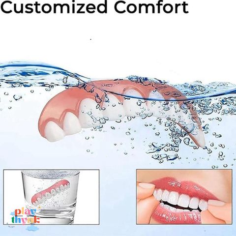 Bộ Răng Giả Silicone Tự Nhiên Cho Nữ - Răng Thực Tế Chăm Sóc Nụ Cười Tự Tin, Dễ Dàng Lắp Đặt