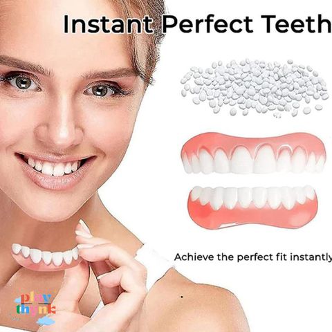 Bộ Răng Giả Silicone Tự Nhiên Cho Nữ - Răng Thực Tế Chăm Sóc Nụ Cười Tự Tin, Dễ Dàng Lắp Đặt