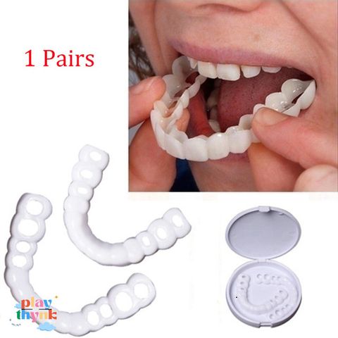 Bọc Răng Giả Silicone Trắng Sáng - Trang Điểm Nụ Cười Đẹp, Bộ Phụ Kiện Chăm Sóc Răng Miệng Cho Người Lớn