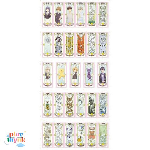 Bài Tarot Clow Card Kimono Sakura Màu Xanh Đặc Biệt 29 Lá - Đồ Chơi Giải Trí Hài Hước Cho Trẻ Em