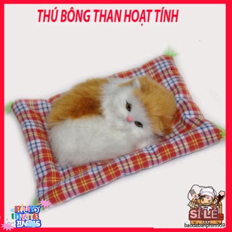 Thú Bông Ô Tô Hình Chó Mèo - Khử Mùi & Lọc Không Khí An Toàn Bằng Than Hoạt Tính - Phụ Kiện Trang Trí Xe Hơi Dễ Thương