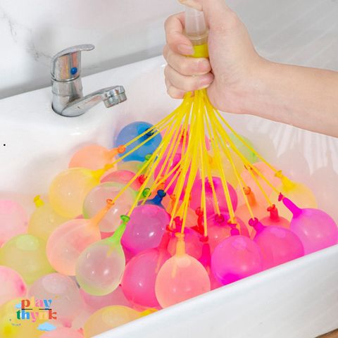 Bóng Nước 111 Quả - Bộ Chơi Vui Chơi Mùa Hè Cho Trẻ Em Kèm Đầu Nối Vòi Nước, Cao Su Thân Thiện Môi Trường