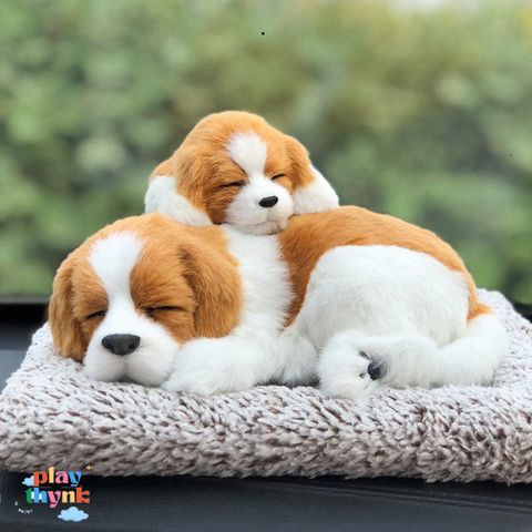 Mô Hình Chó Mèo Bông To Khử Mùi Xe Hơi - Gấu Bông Than Hoạt Tính Trang Trí Taplo Nội Thất Ô Tô 28x20cm