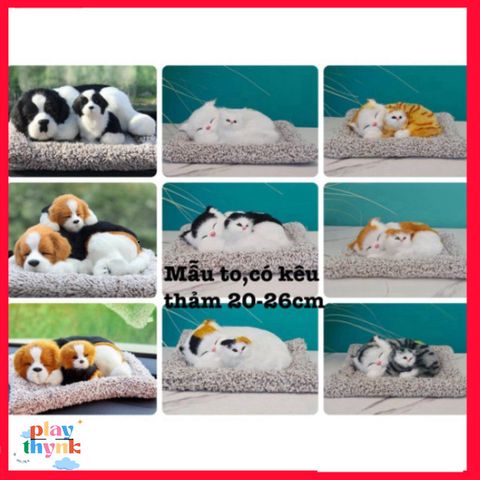 Gấu Bông Khử Mùi Ô Tô - Mẫu Chó Mèo Có Lõi Than Hoạt Tính Trang Trí Xe Hơi Độc Đáo, Thú Vị