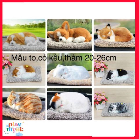 Gấu Bông Khử Mùi Ô Tô - Mẫu Chó Mèo Có Lõi Than Hoạt Tính Trang Trí Xe Hơi Độc Đáo, Thú Vị