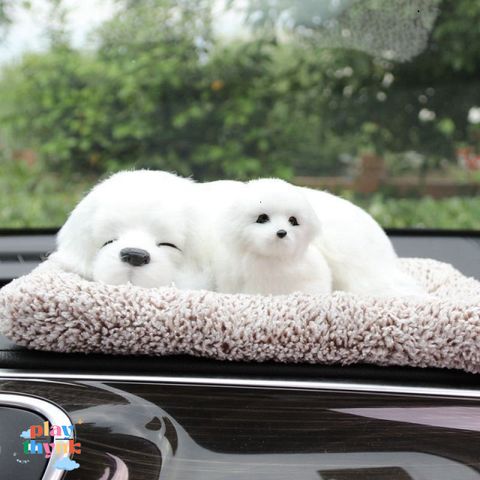 Gấu bông Cún Mẹ Con 99% chó lọc mùi than hoạt tính khử mùi ô tô - Phụ kiện trang trí xe hơi đáng yêu và an toàn cho sức khỏe
