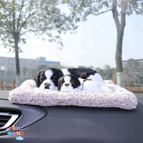 Gấu bông Cún Mẹ Con 99% chó lọc mùi than hoạt tính khử mùi ô tô - Phụ kiện trang trí xe hơi đáng yêu và an toàn cho sức khỏe