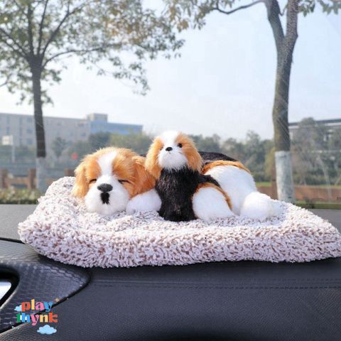 Gấu bông Cún Mẹ Con 99% chó lọc mùi than hoạt tính khử mùi ô tô - Phụ kiện trang trí xe hơi đáng yêu và an toàn cho sức khỏe