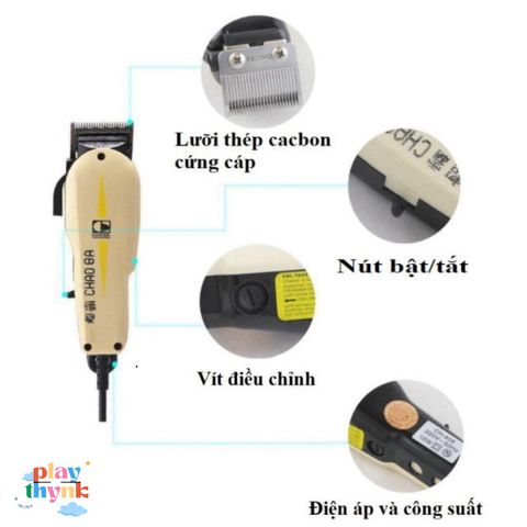 Tông Đơ Cắt Tóc Chuyên Nghiệp ChaoBa 808A - Động Cơ Mạnh, Lưỡi Cắt Sắc, Dễ Sử Dụng Cho Gia Đình