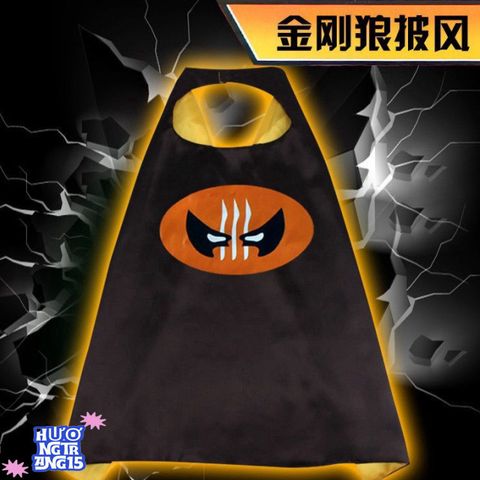 Bộ trang phục Người Sói Wolverine cho trẻ em - Mặt nạ phát sáng và áo choàng satin độc đáo - Hóa trang siêu anh hùng lý tưởng