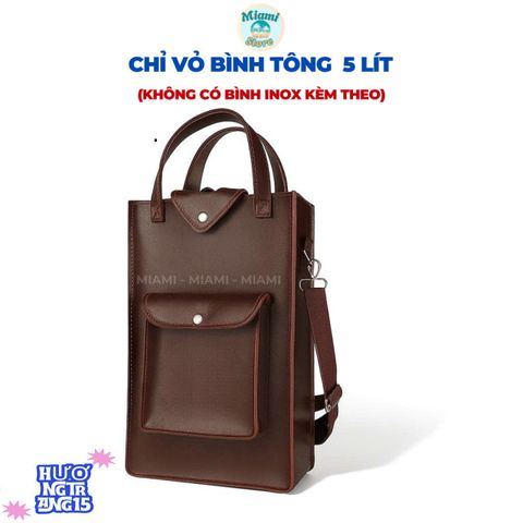 Túi Da Đa Năng Đựng Bình Nước Du Lịch 5L - Phụ Kiện Cắm Trại Bền Bỉ, Dây Đeo Điều Chỉnh, Phong Cách Phiêu Lưu