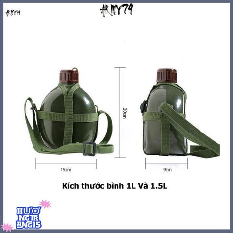 Bình Nhôm Xanh Cổ Điển 1,2L Thể Thao - Bền Bỉ, An Toàn & Dễ Mang Theo Với Dây Đeo Tiện Lợi Cho Dân Phượt