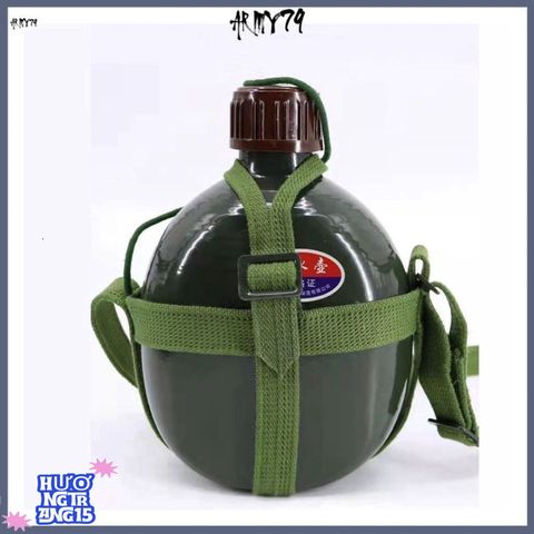 Bình Nhôm Xanh Cổ Điển 1,2L Thể Thao - Bền Bỉ, An Toàn & Dễ Mang Theo Với Dây Đeo Tiện Lợi Cho Dân Phượt