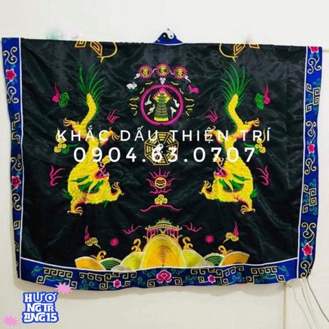 Bộ trang phục pháp sư bát quái - Áo choàng lụa đạo sĩ tinh xảo, hình mặt trời mặt trăng, cosplay Đạo giáo độc đáo