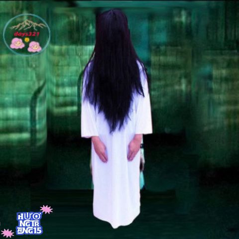 Bộ Trang Phục Cương Thi Áo Nhung Đỏ và Tóc Giả Huyền Bí - Trang Phục Halloween Đẹp Mê Ly cho Tiệc Tùng và Cosplay