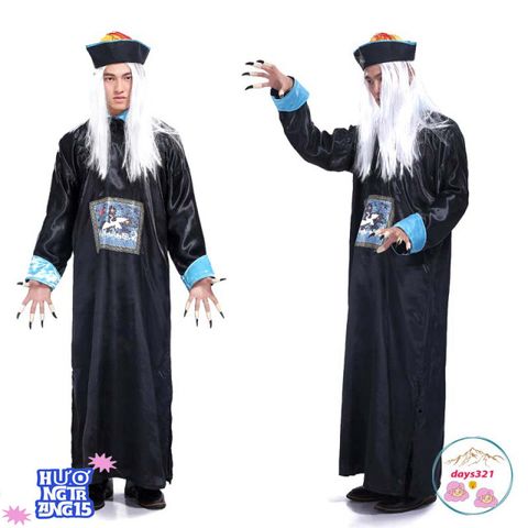 Bộ Trang Phục Hóa Trang Ma Cương Thi Halloween - Kiểu Dáng Độc Đáo Dành Cho Cosplay, Tiệc Tùng và Sự Kiện Hóa Trang
