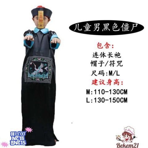 Bộ Trang Phục Halloween Ma Cương Thi - Gây Ấn Tượng và Vui Nhộn Trong Các Buổi Tiệc, Phù Hợp Cho Người Lớn