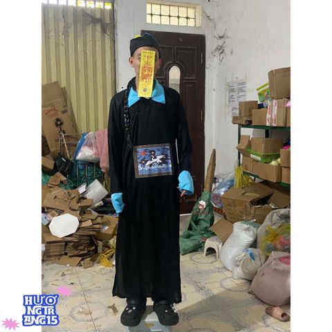 Bộ Trang Phục Halloween Ma Cương Thi - Gây Ấn Tượng và Vui Nhộn Trong Các Buổi Tiệc, Phù Hợp Cho Người Lớn